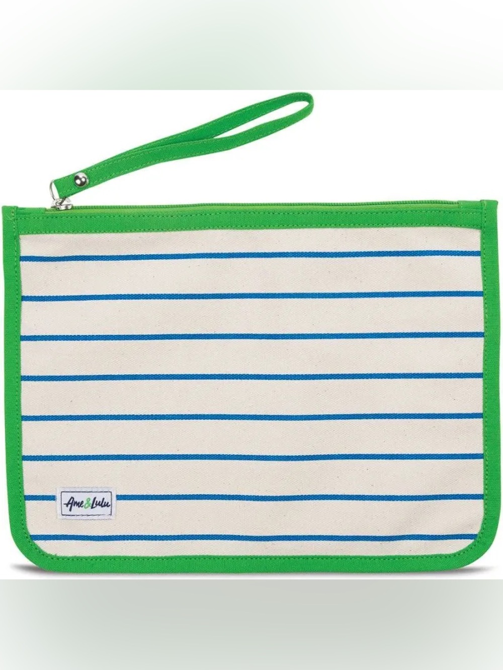 NWT Ame & Lulu Quinn Stripe Stay Dry Pouch Mahjong Tile Bag